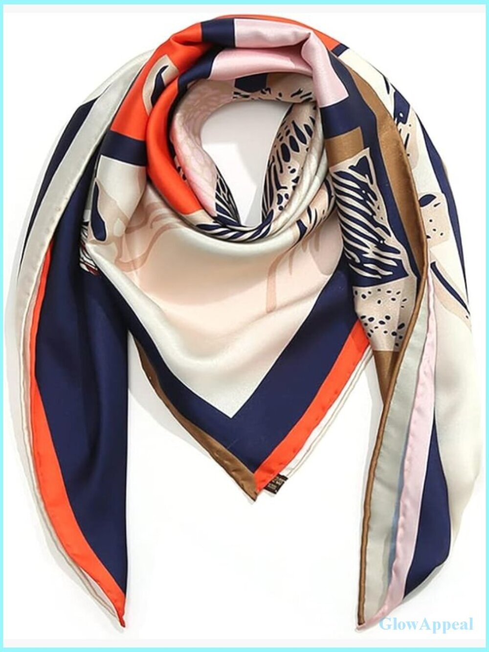 35" Square Pure Mulberry Silk Scarf - Lightweight Headscarf for Women - Gift Box